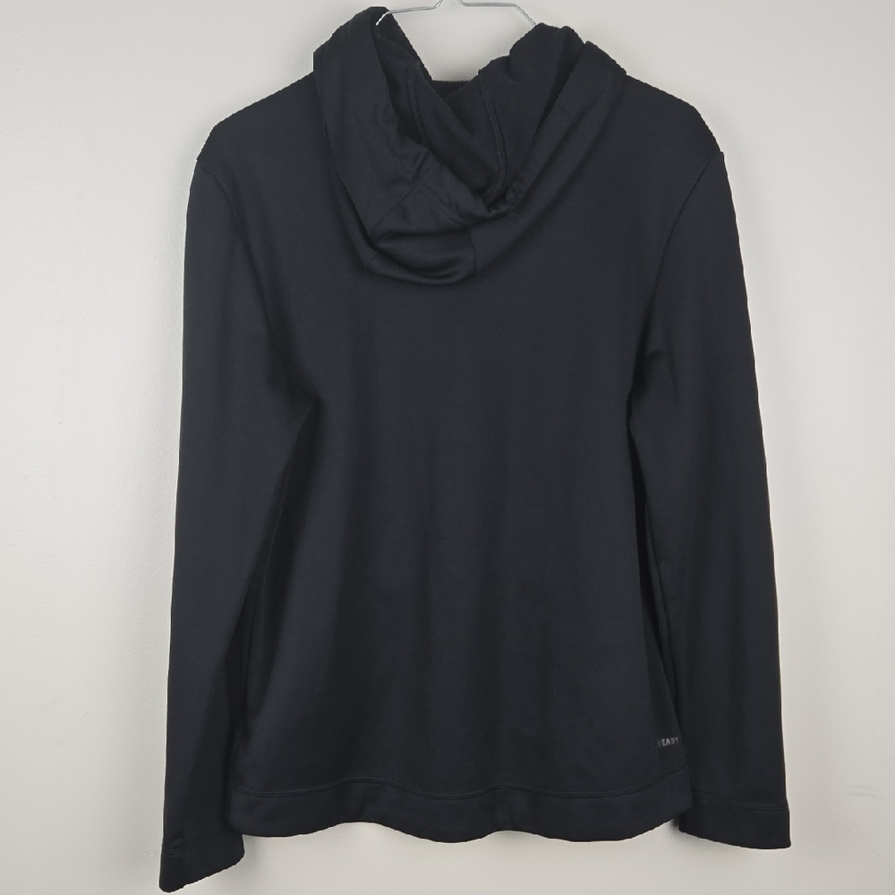 Adidas Womens Aeroready Pullover Hoodie Black White Logo Size Medium M - Picture 6 of 8